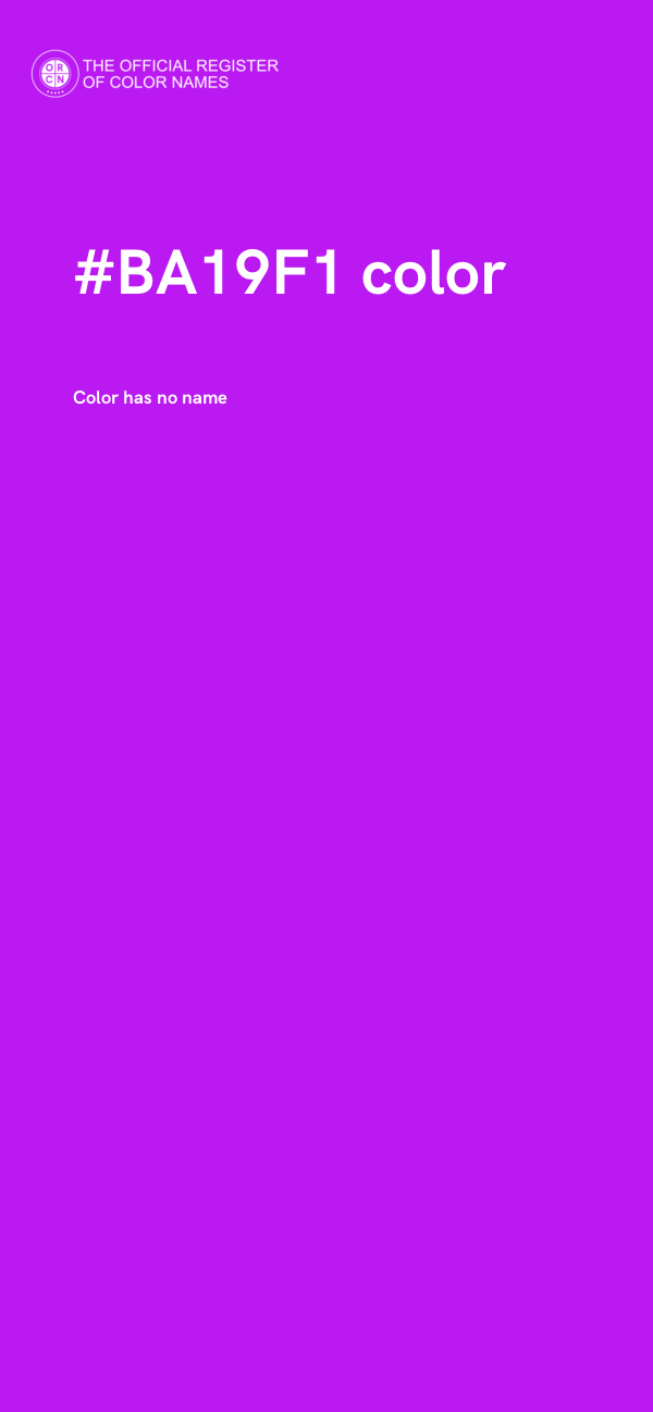 #BA19F1 color image