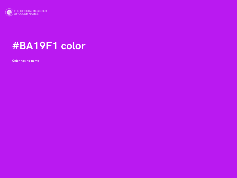 #BA19F1 color image
