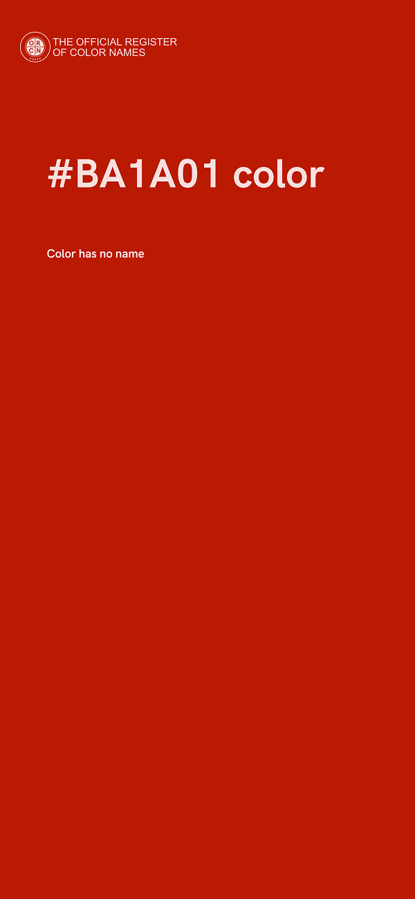 #BA1A01 color image