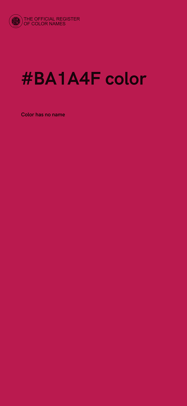 #BA1A4F color image