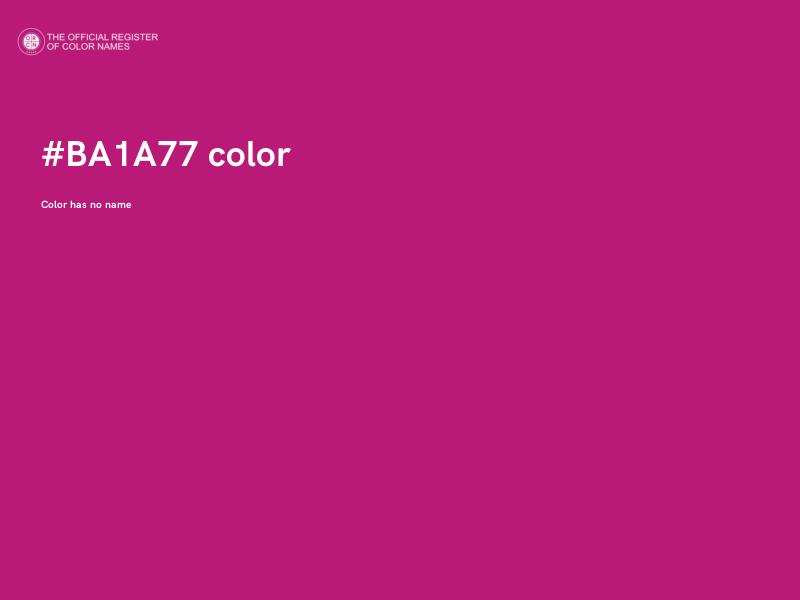 #BA1A77 color image