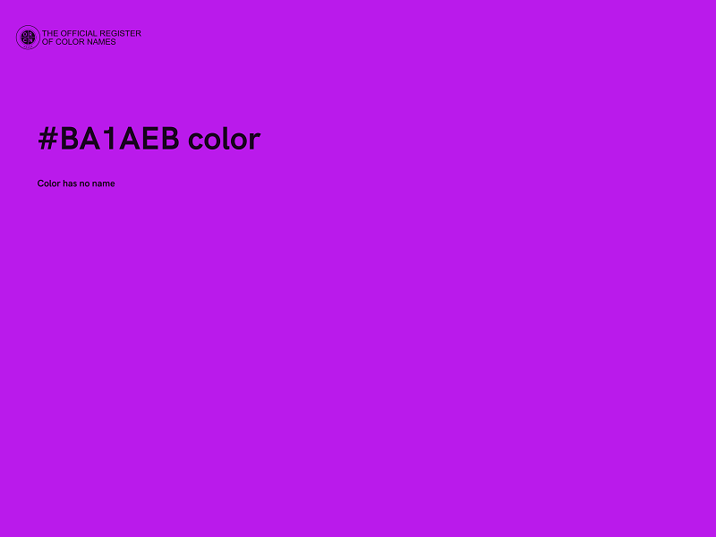 #BA1AEB color image