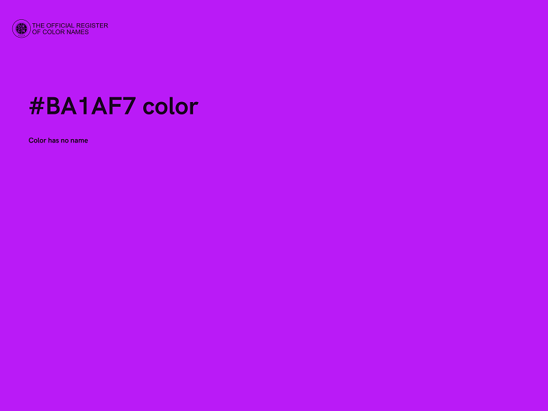 #BA1AF7 color image