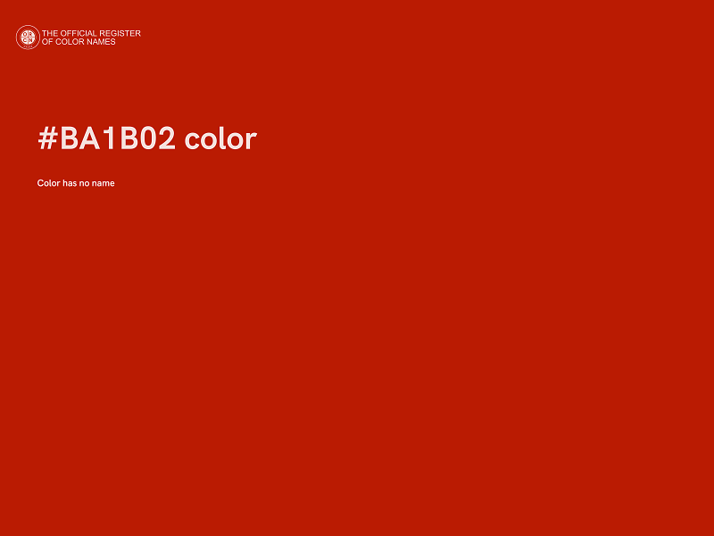 #BA1B02 color image