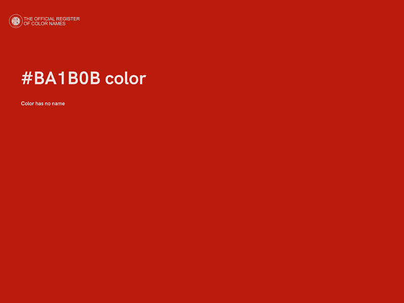 #BA1B0B color image