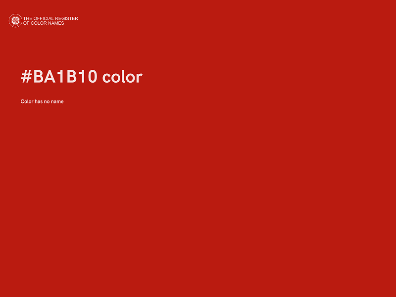 #BA1B10 color image