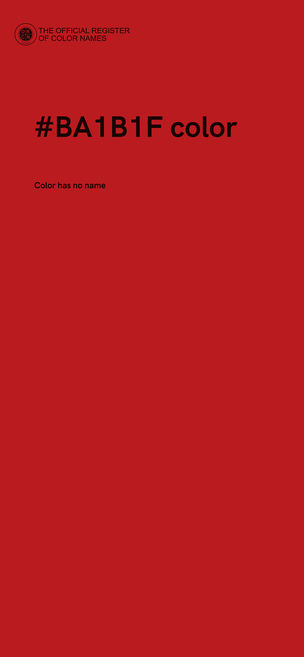 #BA1B1F color image