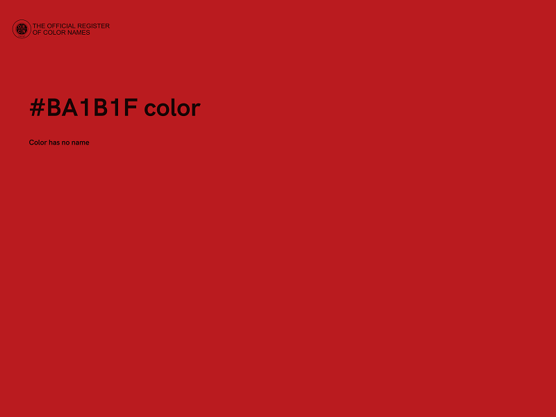 #BA1B1F color image