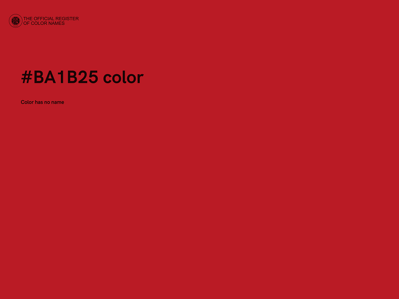 #BA1B25 color image