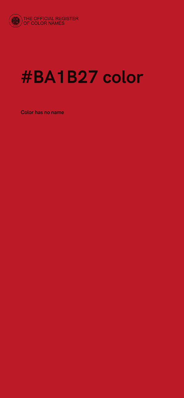 #BA1B27 color image
