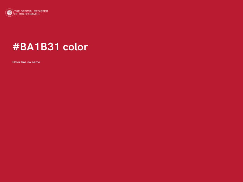 #BA1B31 color image