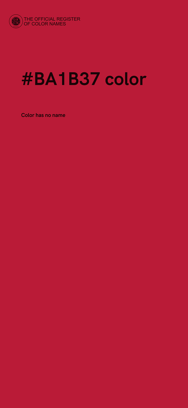 #BA1B37 color image