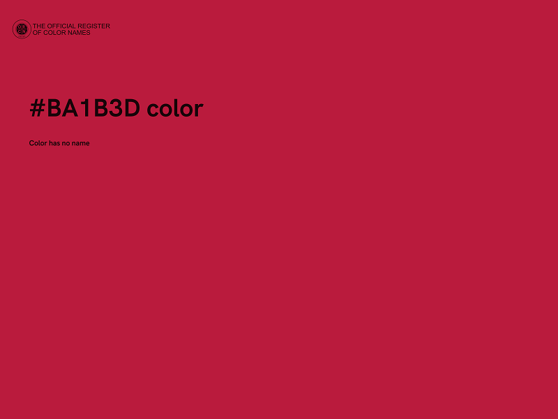 #BA1B3D color image