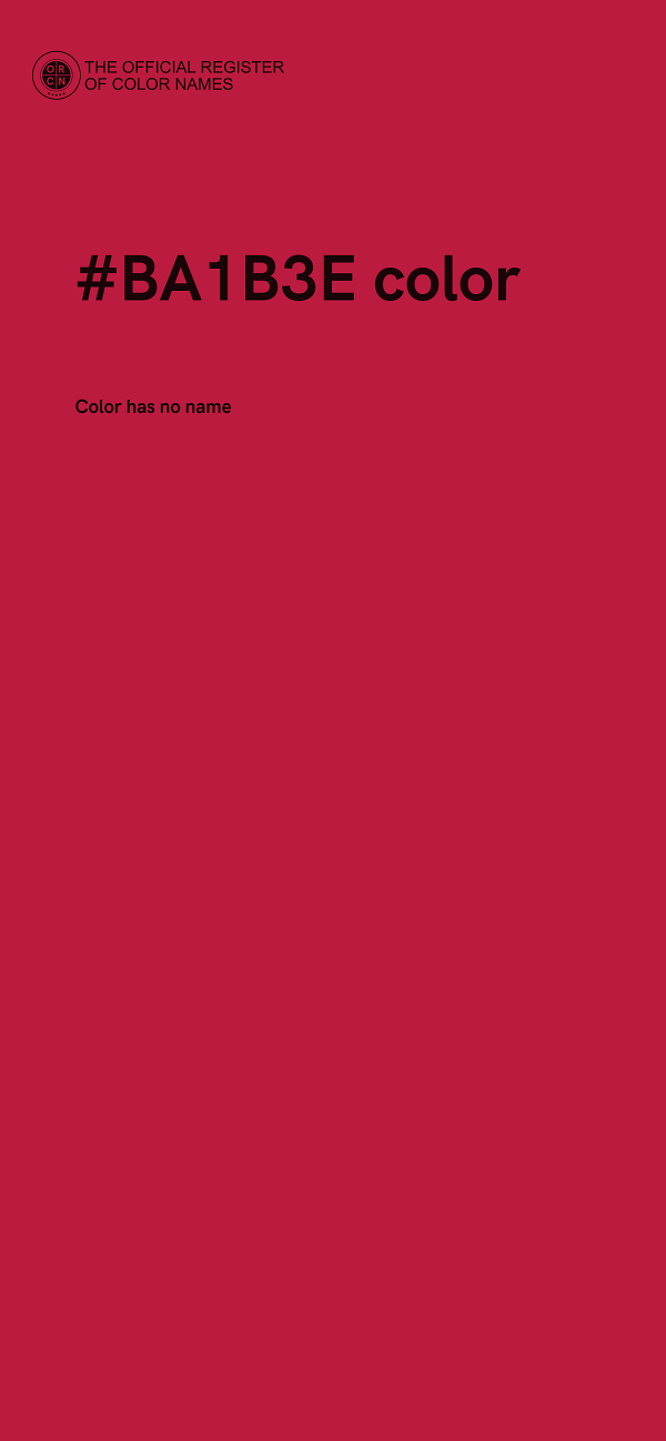 #BA1B3E color image