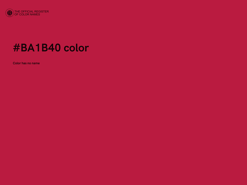 #BA1B40 color image