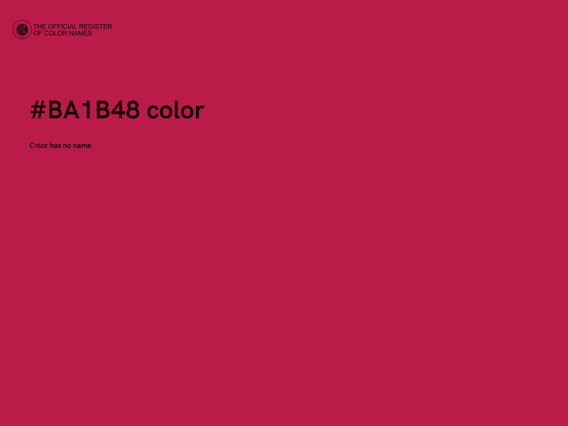 #BA1B48 color image