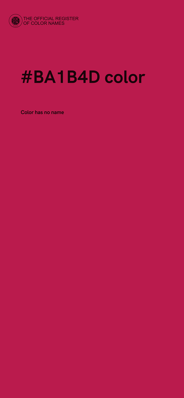 #BA1B4D color image