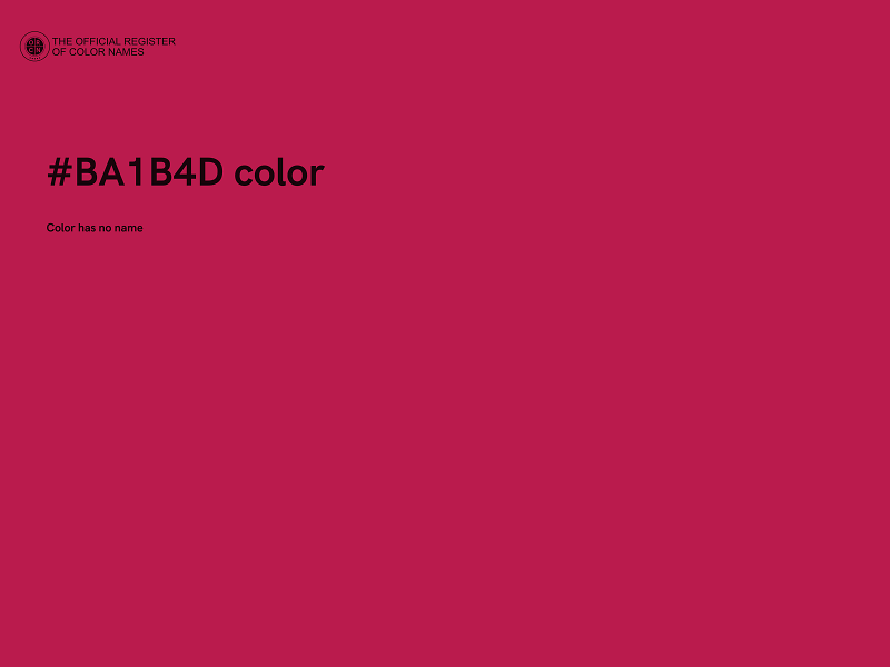 #BA1B4D color image