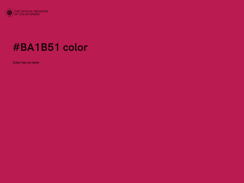 #BA1B51 color image