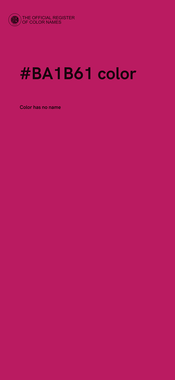 #BA1B61 color image