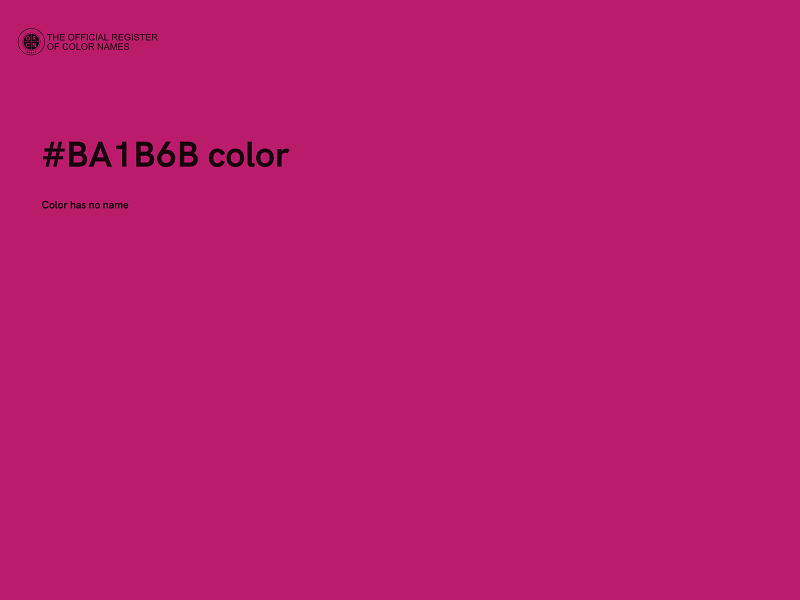 #BA1B6B color image