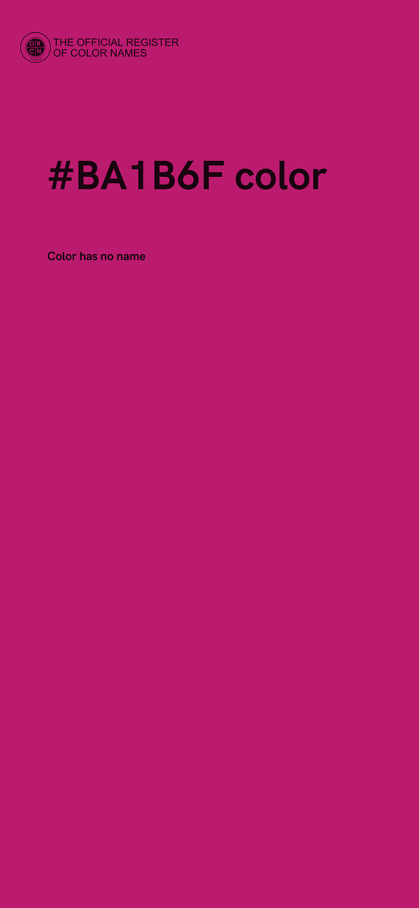 #BA1B6F color image