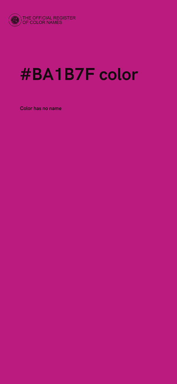 #BA1B7F color image