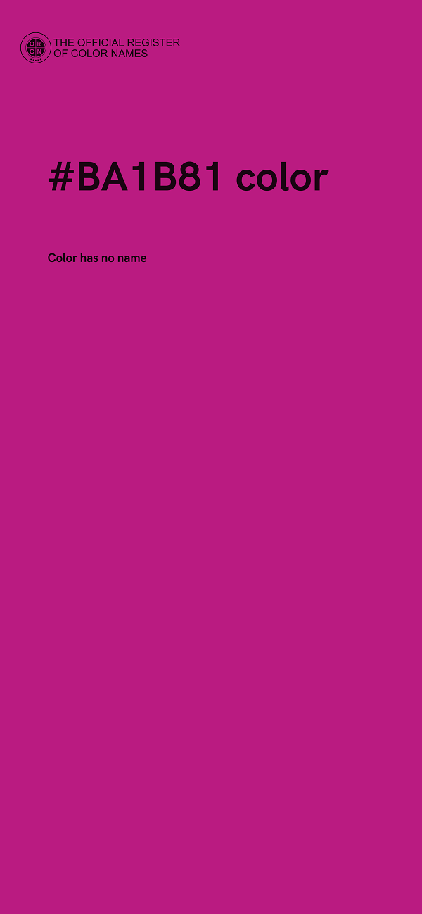 #BA1B81 color image