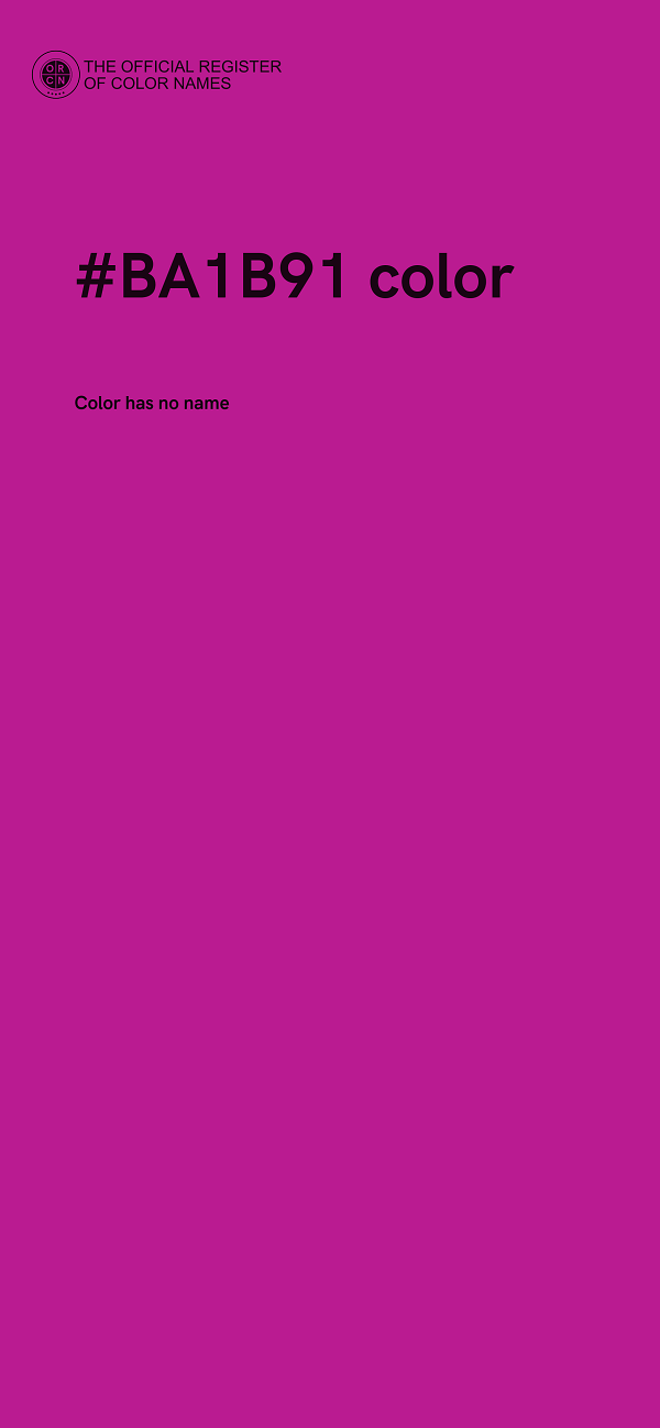 #BA1B91 color image