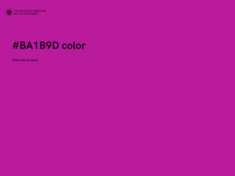 #BA1B9D color image