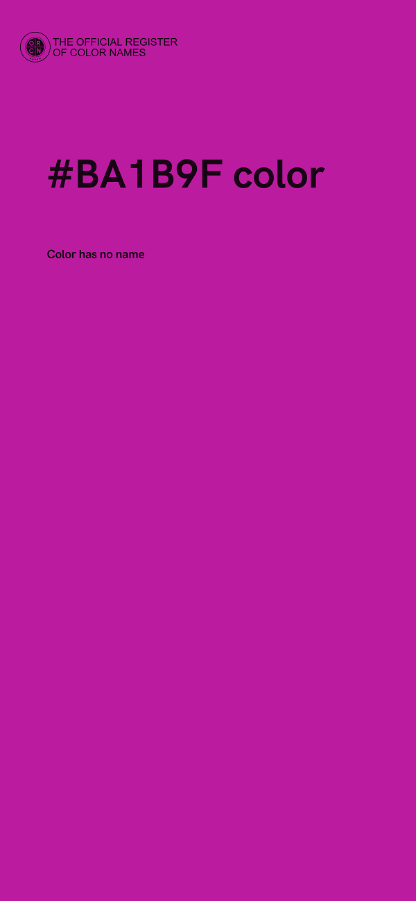 #BA1B9F color image