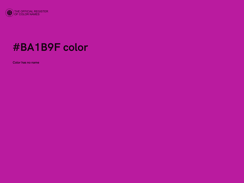 #BA1B9F color image