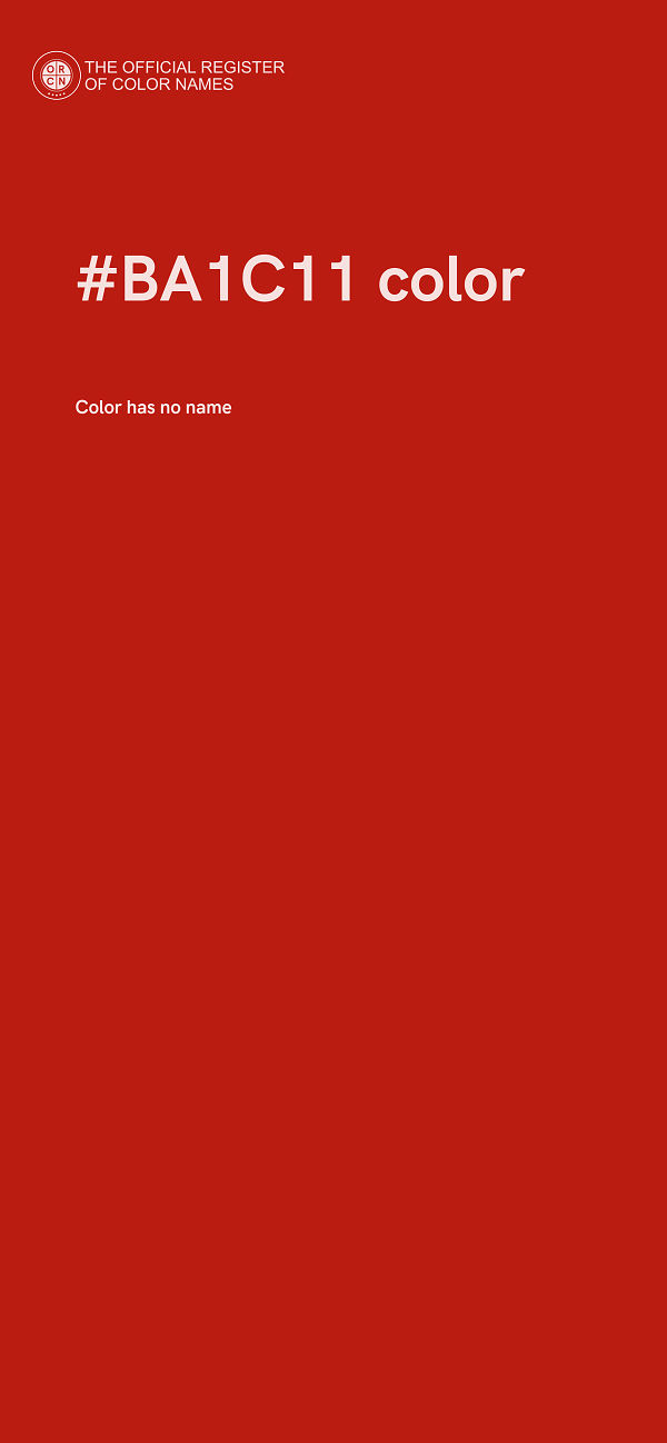 #BA1C11 color image
