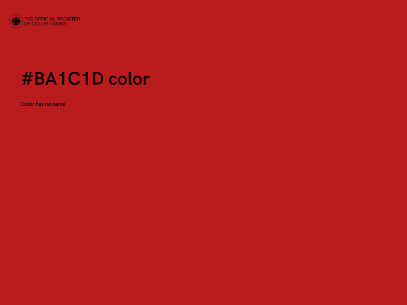 #BA1C1D color image