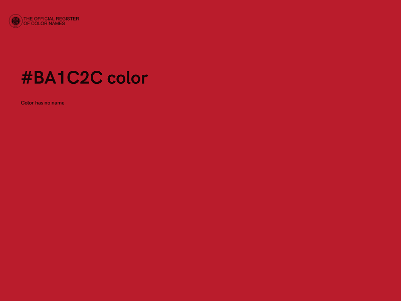 #BA1C2C color image