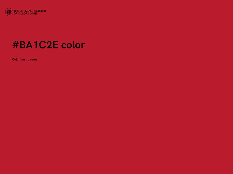 #BA1C2E color image