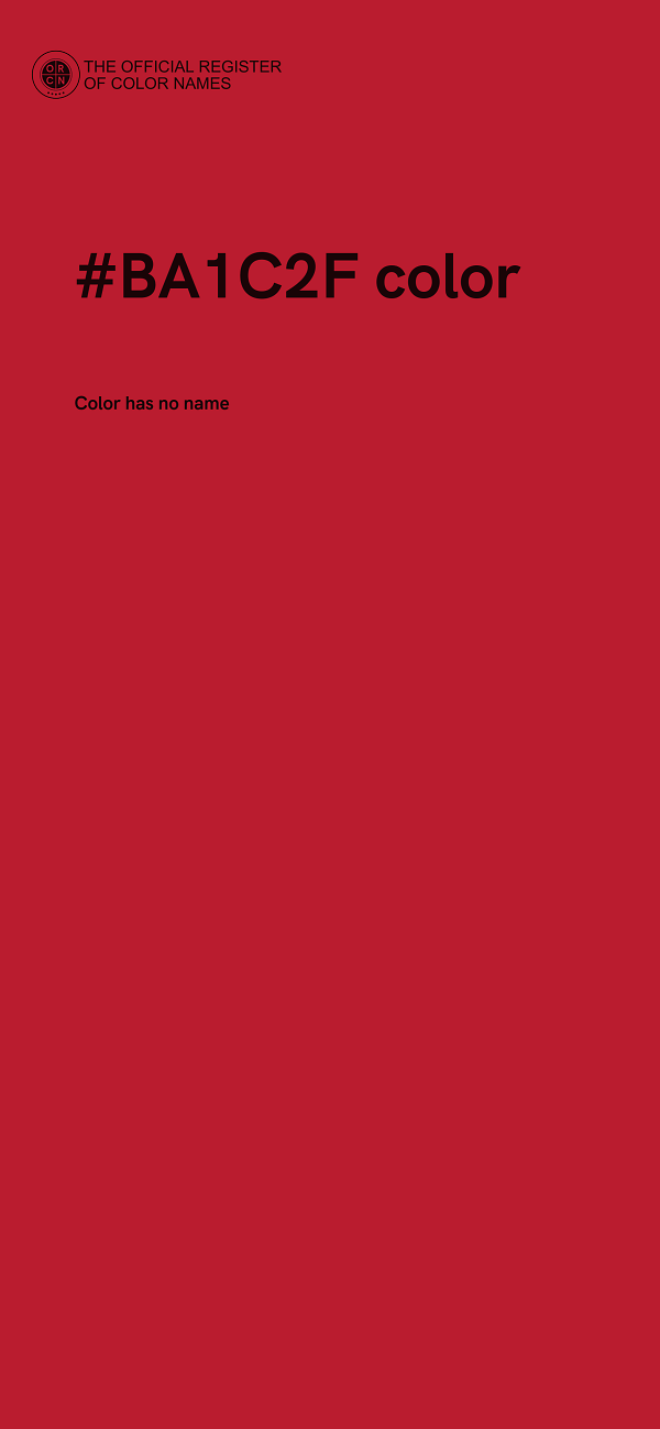 #BA1C2F color image