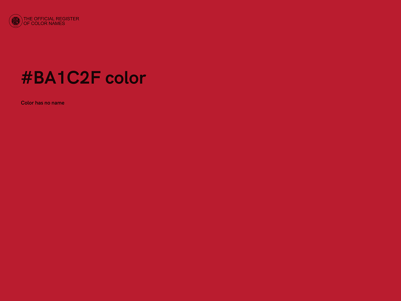#BA1C2F color image