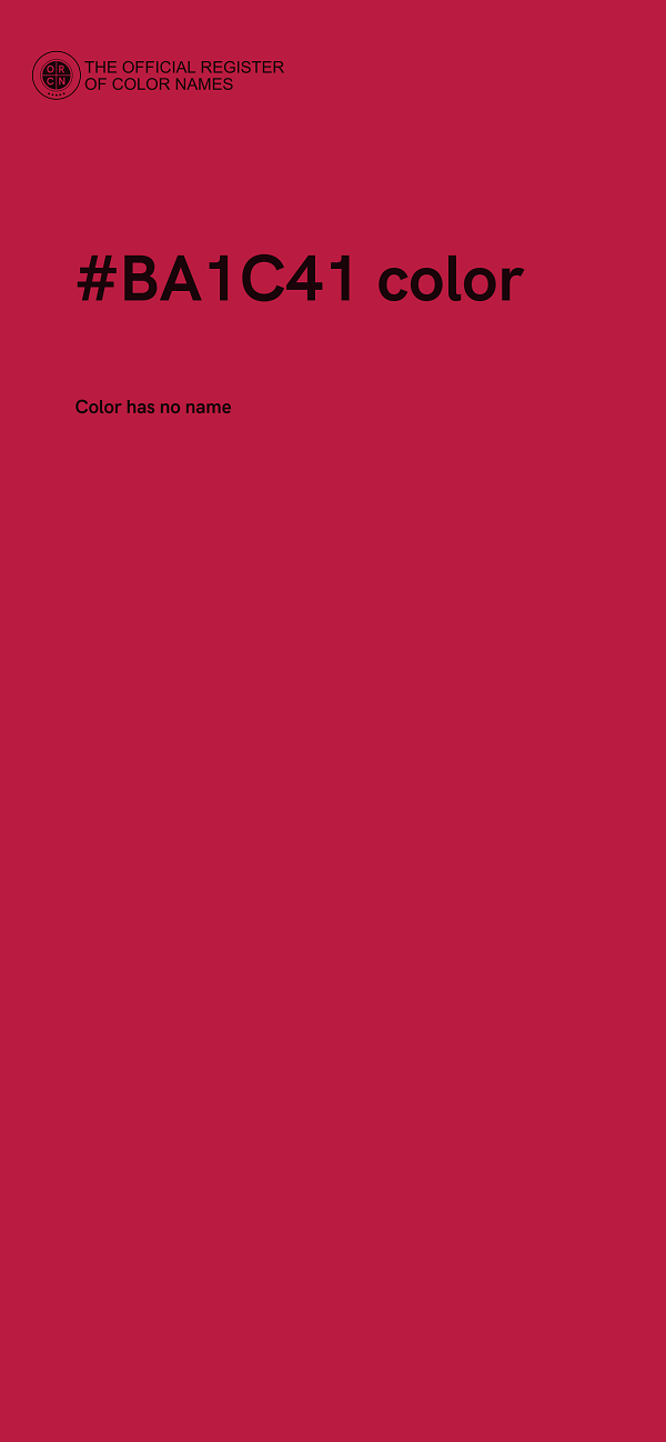 #BA1C41 color image