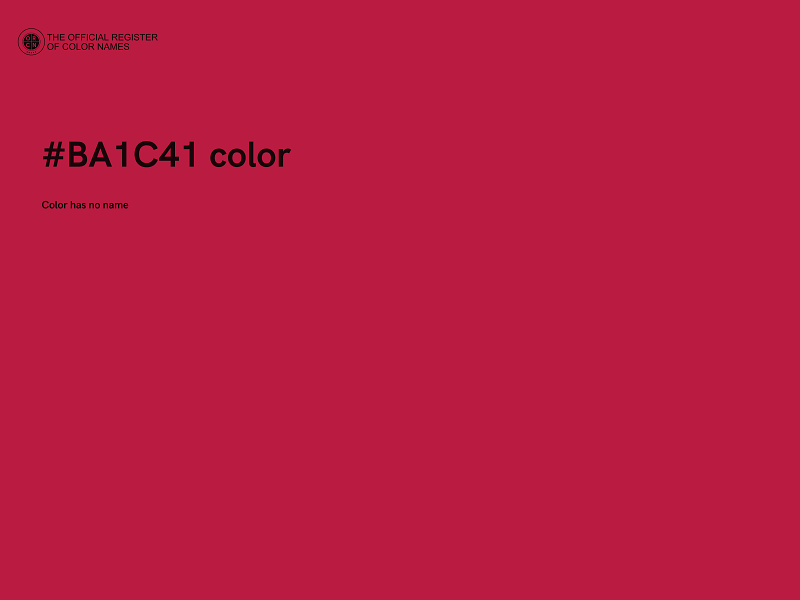 #BA1C41 color image