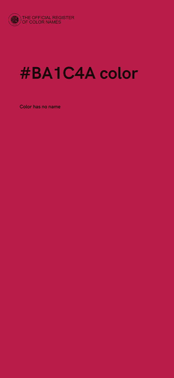 #BA1C4A color image