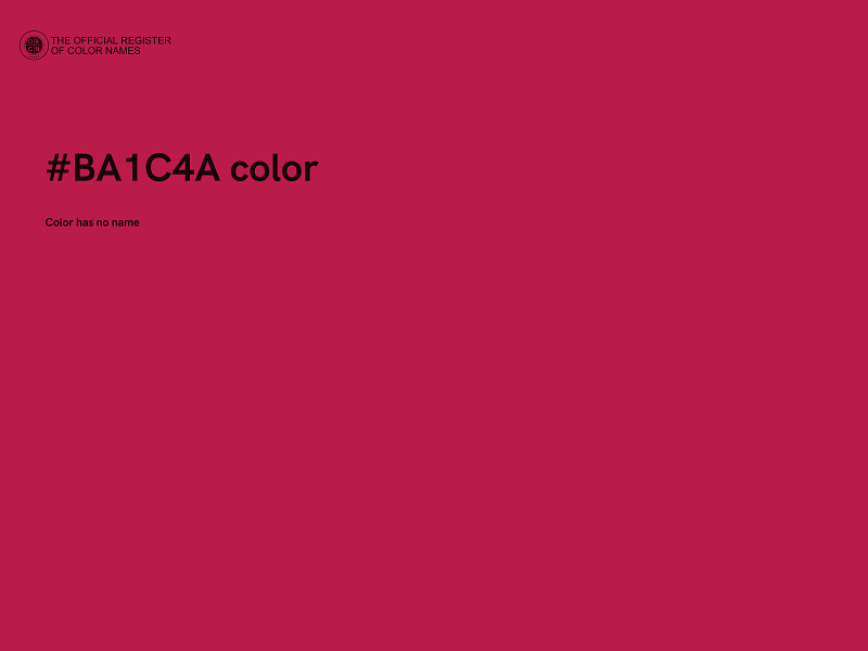 #BA1C4A color image