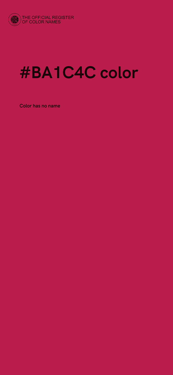 #BA1C4C color image