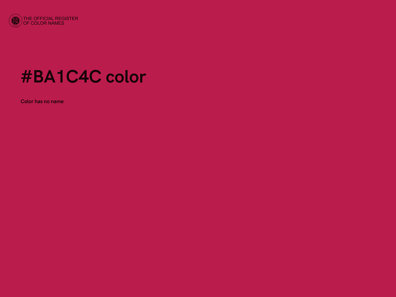 #BA1C4C color image