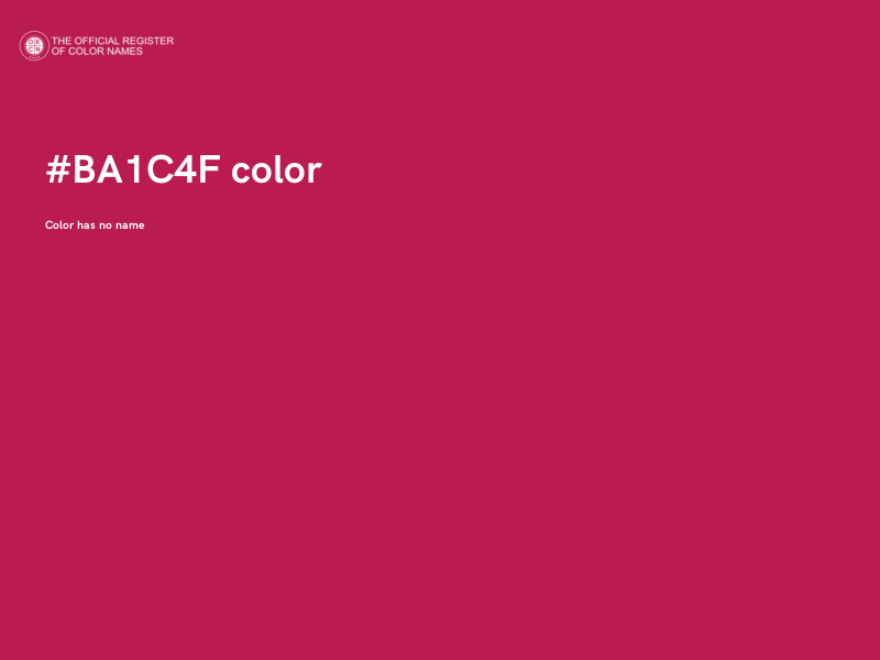 #BA1C4F color image