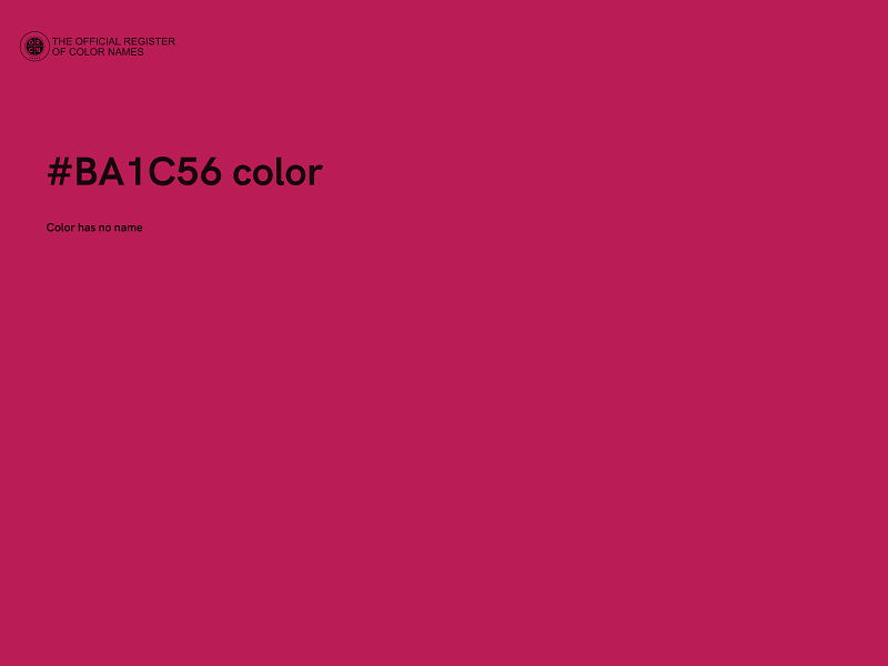 #BA1C56 color image