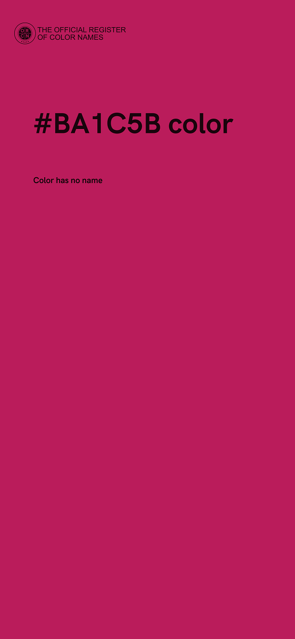 #BA1C5B color image