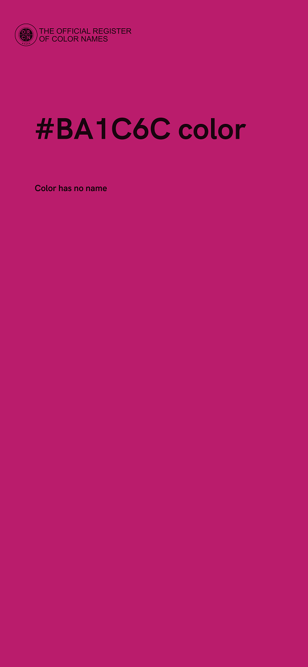 #BA1C6C color image