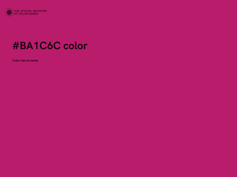 #BA1C6C color image