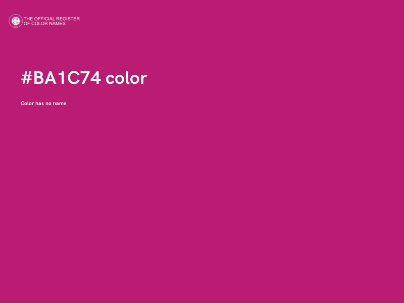 #BA1C74 color image